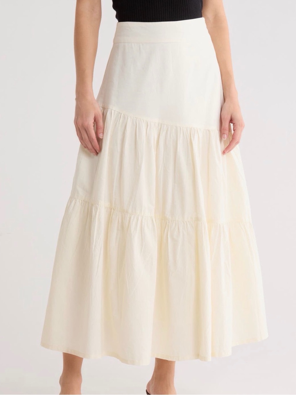 FRNCH Audrey 100% Cotton Midi Skirt